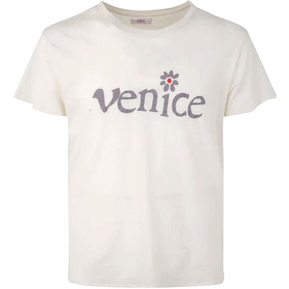 ERL Venice T-Shirt White Size Small - Used - Slim Cropped - Picture 1 of 5